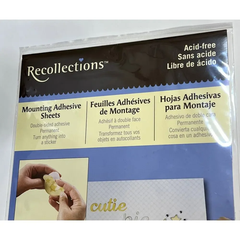 Recollections Adhesive Mounting Sheets Double Sided 2 Sheets 8.5 X 11 Acid Free